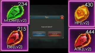 A lot  of Gems Fuse - try to  get lvl.9 Gems "4 Beginners" | Legacy of discord