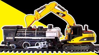 Steam Trains Vs Excavator Digger Dump Truck Diesels