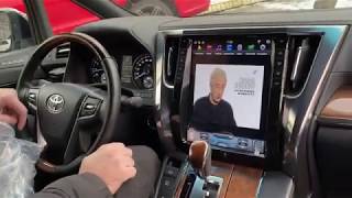 Toyota Alphard - Tesla монитор взамен штатного + камеры
