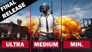 PUBG - PC 1080p Ultra / Med / Min. COMPARAISON GRAPHISMES + FPS
