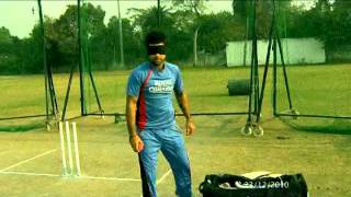 Virat Kohli - Blindfold throw