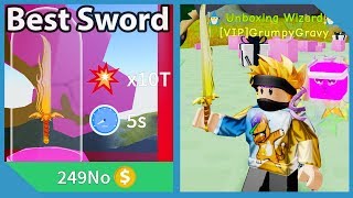 I Got The Best Sword In Roblox Unboxing Simulator And Broke The Game...