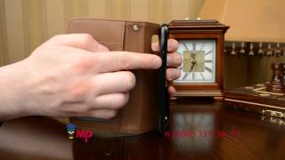 Фирменный чехол книжка с подставкой для Samsung Galaxy S6 лаковая кожа крокодила шоколадный