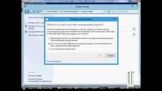 How to configure Smart Screen settings in Microsoft Windows 8