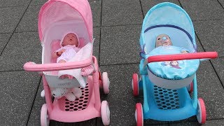 Hello Kitty Doll Pram Baby Annabell Baby Born 10 Baby Dolls in 7 Pram Stroller Out for a walk
