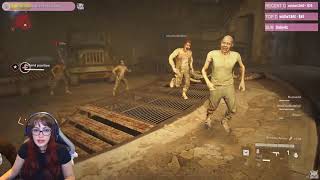 Girl in glasses has hiccups on stream