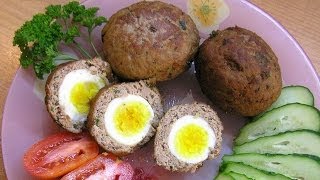 Яйца по-шотландски, или Бычий глаз / Scotch eggs recipe ♡ English subtitles