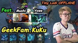 KuKu - [Tiny] LODI Superstar OFFLANE Party Ranked Feat Mushi Yowe Insane Damage Dota 2 7.22 Gameplay