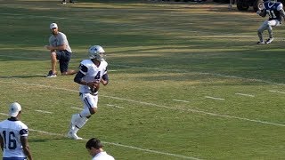 Dak Prescott in QB drills and 11vs11 at Dallas Cowboys Training Camp 8/11