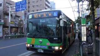 [FHD]W代車! 都営バス V-W393(三菱ふそう LKG-MP37FK) 京葉交差点 発車