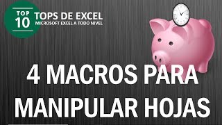 4 Macros para manipular hojas en Excel | Tops de Excel