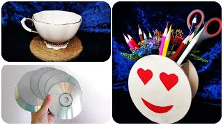 5 ИДЕЙ поделок из CD ДИСКОВ своими руками | 5 ideas Waste CD Craft - Art Ideas