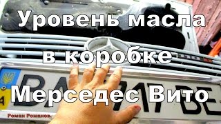 Уровень масла в коробке (КПП) Мерседес Вито.