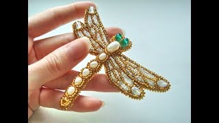 Стрекоза. из бисера.  Как сделать для начинающих. Простой способ