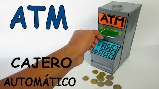 Como Hacer Un Cajero Automático Casero De Cartón-Banco Para Niños ATM Juguete Máquina