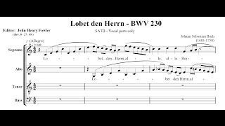 BWV230 Lobet den Herrn, alle Heiden (Alto)