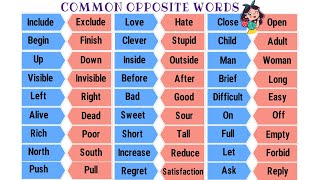 Opposite Words: List of 100+ Common Antonyms for ESL Learners