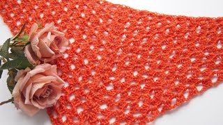 Шаль крючком быстро. Простой узор для шали  Урок 56 Shawl crochet