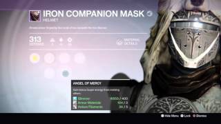 Destiny - Iron companion mask showcase |  How to get new Iron banner hunter helmet