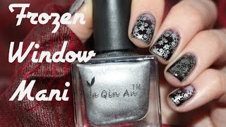 Frozen Window Mani - Морозные узоры, маникюр с магнитным гель-лаком, стемпинг