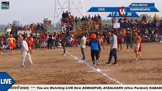 USA v/s NAWABGANJ || Final Match || AGWANPUR, AFZALGARH (Uttar Pardesh) KABADDI CUP [3 Feb 2020]