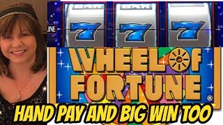 HANDPAY & MORE ON WHEEL OF FORTUNE SLOT MACHINE