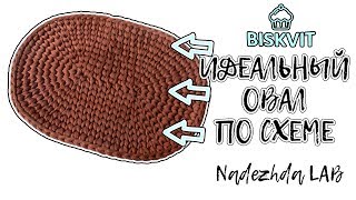 Идеальный овал крючком + Схема. Вязание из трикотажной пряжи