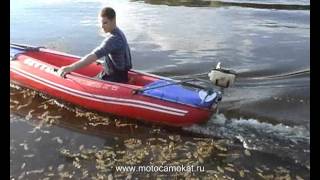 Сверхлёгкий подвесной водомёт "СТАЛКЕР-ДЖЕТ" на байдарке 2009 /Water jet motor