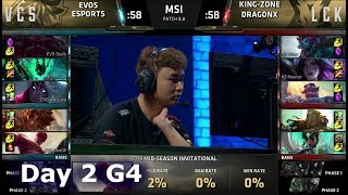 EVOS Esports vs Kingzone DragonX | Day 2 LoL MSI 2018 Main Event Group Stage | EVS vs KZ