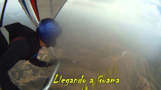 Hang Gliding Very hard flight in a cloudy day