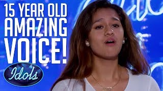 Emotional 15 YEAR OLD Alyssa Raghu Blows Judges Away With Ariana Grande Cover On American Idol 2018