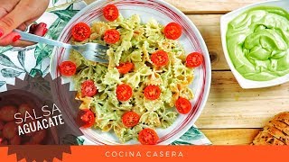 Salsa de Aguacate Para Pasta. Receta saludable