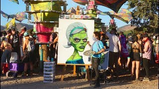 Jim McKenzie Live Painting @ Lightning in a Bottle Festival 2018 (Sculpture Class)