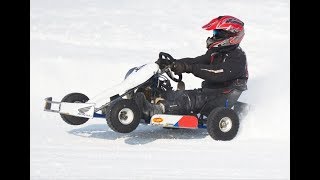 Зимний картинг, трюки на льду. Пародия на кен блока (KEN BLOCK GYMKHANA WINTER RUSSIA)