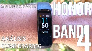 Honor band 4 Análisis segunda parte - comentarios