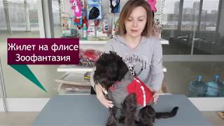 Жилет-попона на флисе для собак Зоофантазия