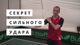 ►Секрет сильного удара в настольном теннисе. Уроки по настольному теннису