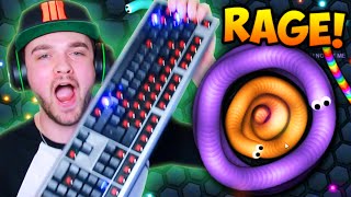 SLITHER.IO RAGE!!! (BROKEN KEYBOARD)