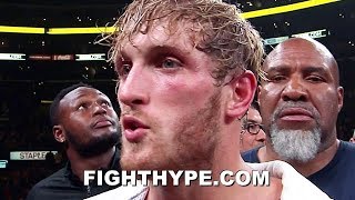 LOGAN PAUL SECONDS AFTER LOSING TO KSI VIA SPLIT DECISION: "2 POINTS TAKEN AWAY...I'LL BE BACK"