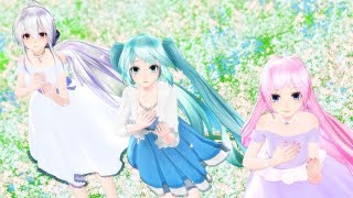 【MMD】春に一番近い街 (合唱)/A Town Nearing Spring (Chorus)【Miku Haku Luka】(9 lang subtitles)[4K]