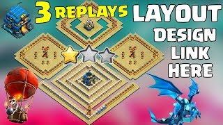 ?3 REPLAYS!?NEW TH12 WAR BASE 2019 ANTI 2 STAR Anti Everything BoWitch,Miner,Anti Queen Walk,Hog