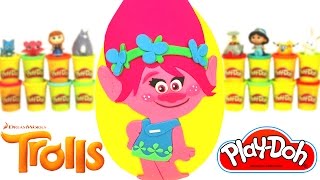 Huevo Sorpresa Gigante de Trolls en Español de Plastilina Play Doh