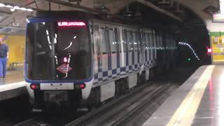 Metro de Madrid - Serie 2000 burbuja en zona de obras de linea 5