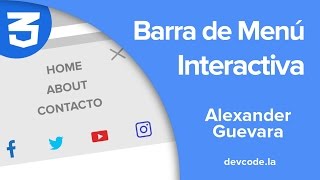 Tutorial - Barra de Menú Interactiva con HTML y CSS