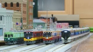【鉄道模型】京阪　複々線走行