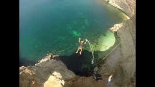 Савин Андрей, прыжок на м.Фиолент ropejumping with SkyLine x-team in Crimea