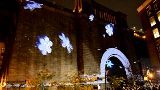 DUMBO Arts Festival 2012 - Snowflakes at the Manhattan Bridge