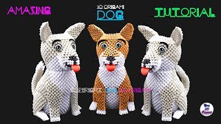 3D Origami Dog Tutorial 1/32 Ultra HD - Origami 3d Cane Tutorial 1/32 Ultra HD
