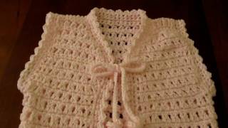 Girl's Pink crochet Vest