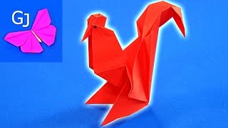 Оригами Огненный Петух из бумаги